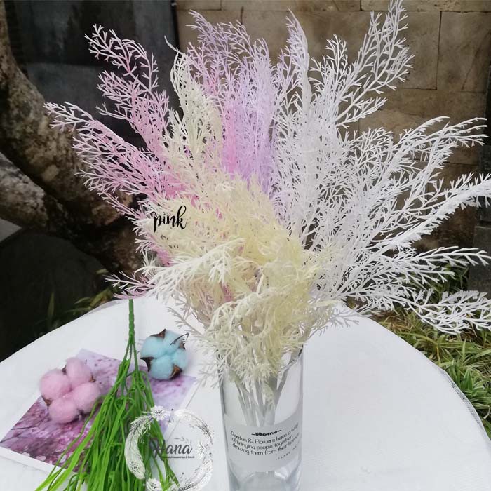 Daun rumput dekorasi warna warni / daun rumput artificial