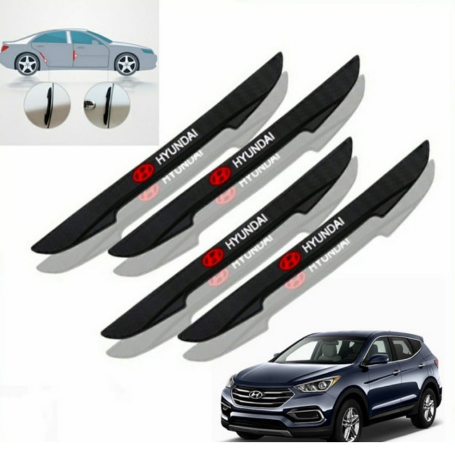 Door Guard Pelindung Pintu Mobil Logo Hyundai Palisade Santa Fe Creta Ioniq Kona Tucson Starex Mover Staria Stargazer Grand I10 H1 H100