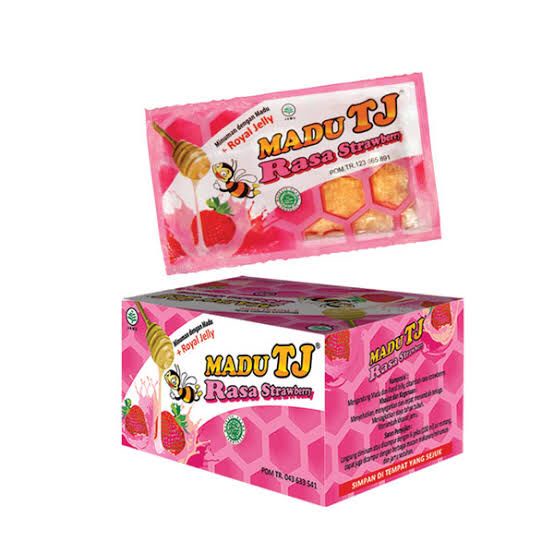 

Madu TJ Rasa Strawberry box isi 12 sachet