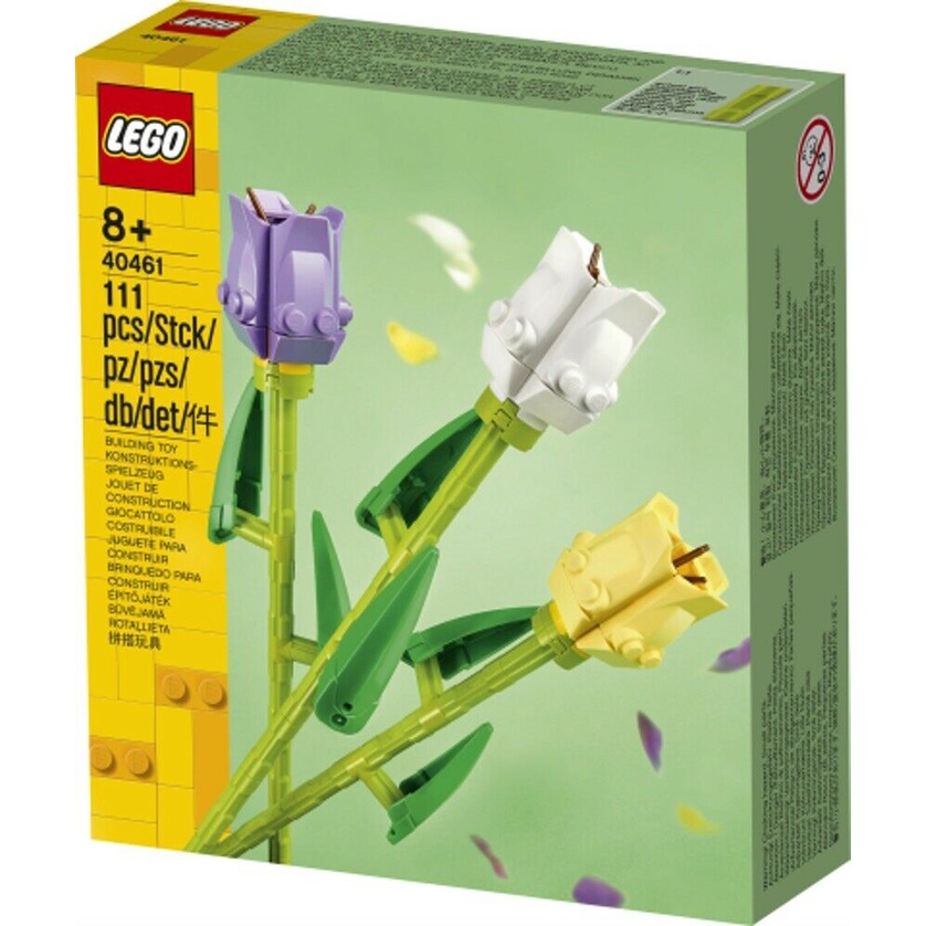 LEGO 40461 - Tulips Set Seasonal Botanical Collection Flower Building Toy Valentine Creator Tulip Bo