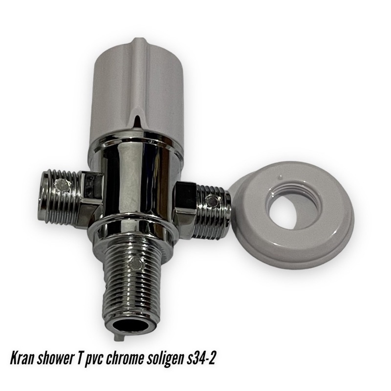 Stop kran jet shower closet chrome cabang 2 Soligen S34-2