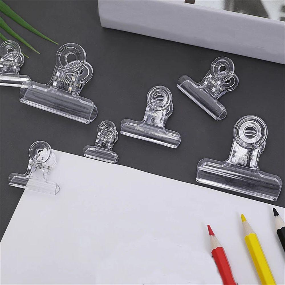 Lanfy Klip Kertas Tahan Lama 5pcs/set Siswa Sekolah Perlengkapan Kantor Bill Clip Clamp