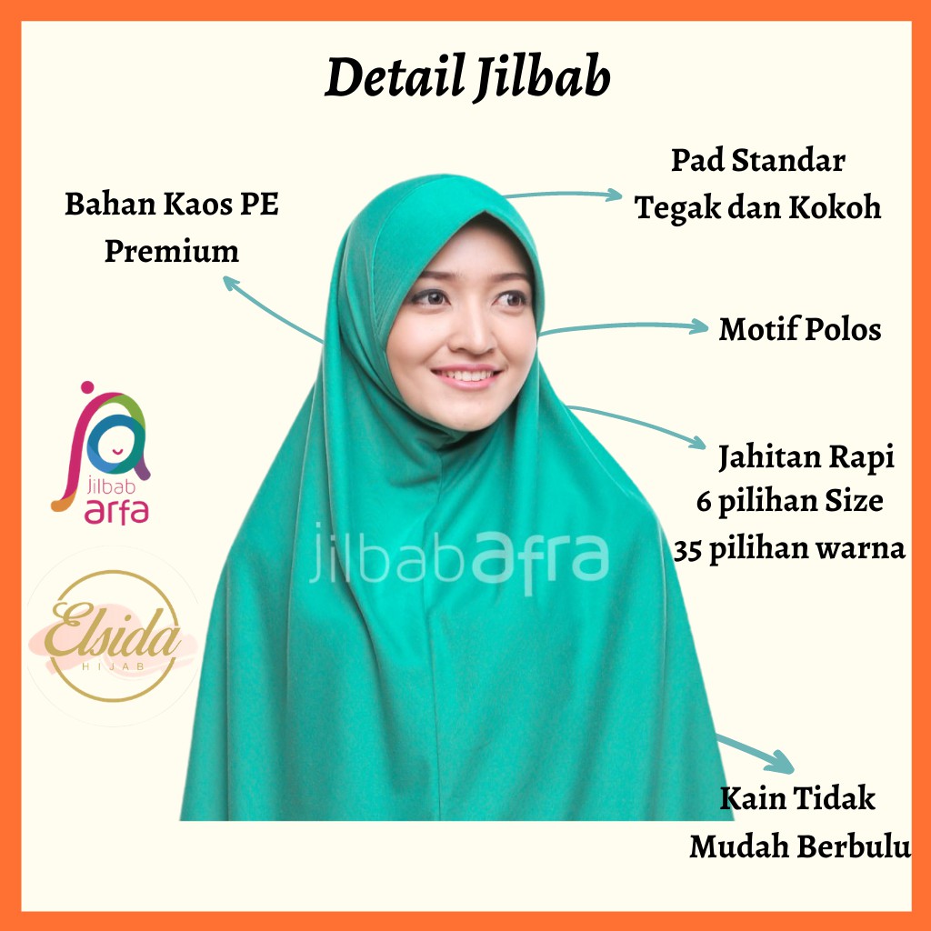 Bergo Kaos Jilbab Afra BERIA warna TOSKA TUA XS, S, M, L, XL, 2XL, 3XL-1