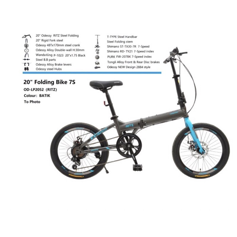 Sepeda Lipat Odessy Ritz 16 20 inch Shimano Original not lunox Garansi SNI Bisa Kredit cicilan cicil-2