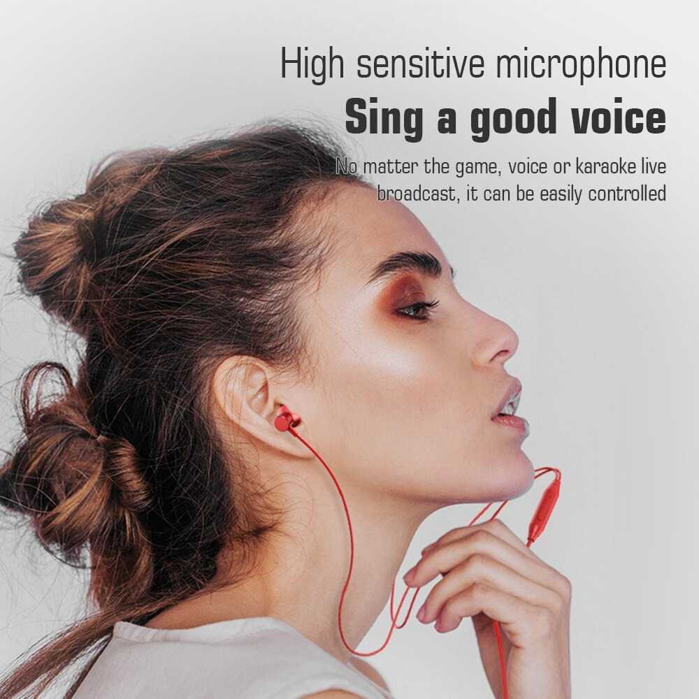 Lenovo Earphone Stereo Heavy Subwoofer Mic Headset Smartphone Handset Musik Hendset Multifungsi