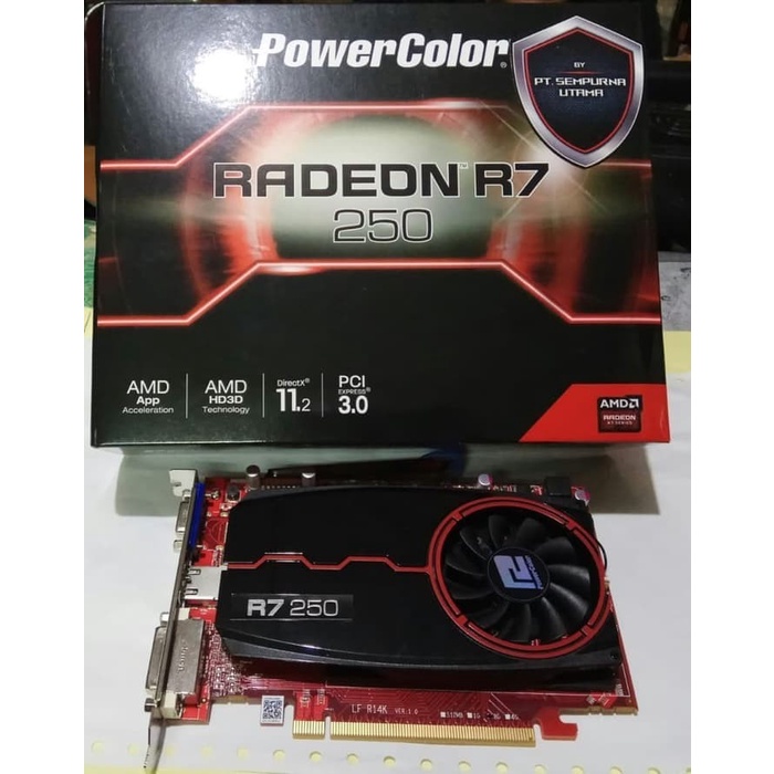 VGA CARD POWERCOLOR R7 250 2GB DDR3 murah