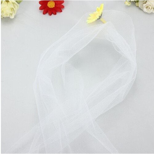 Terbaru   Kain Tile / Tulle Putih Polos