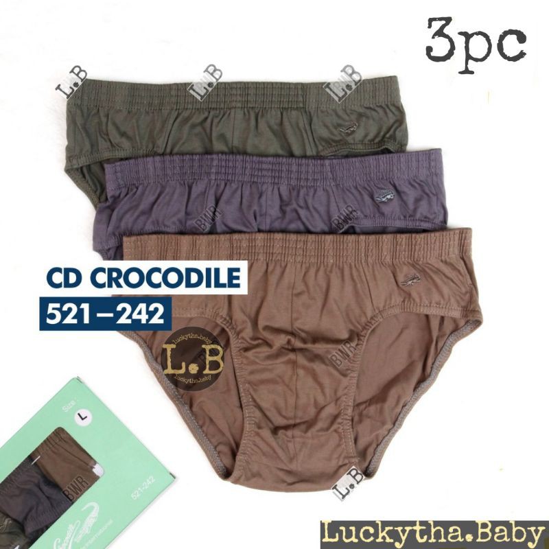 (3pcs) cd crocodile / cd pria / celana dalam / crocodile hijau