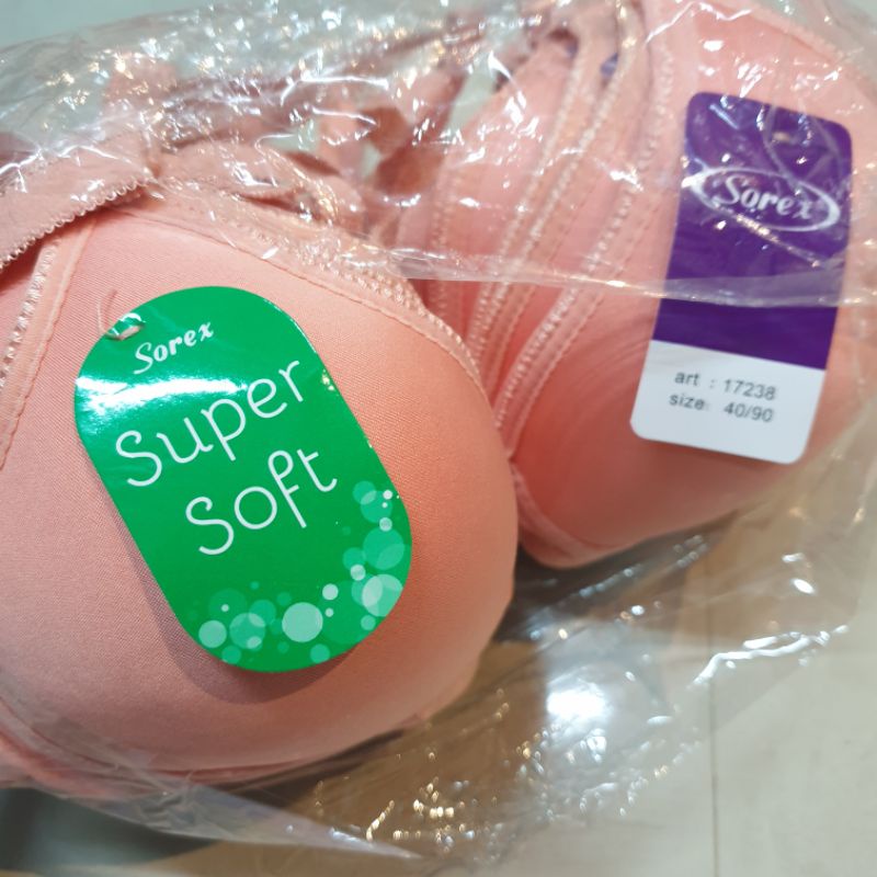 Bra Sorex Cup B Super Soft Size 40, 38, 36, 34 BH Busa Tanpa Kawat / Bra Dewasa BH 17238