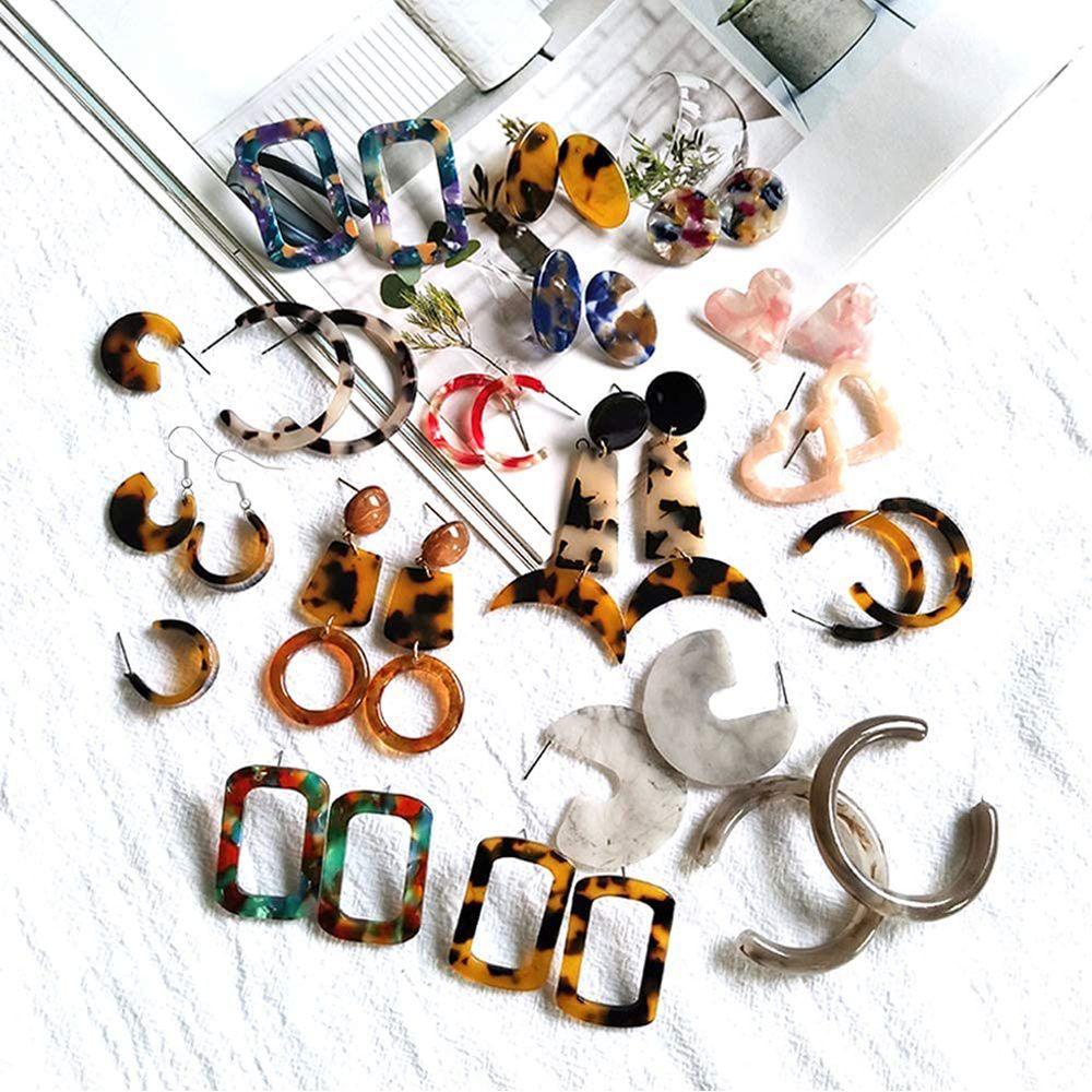 Solighter Anting Cetakan DIY Kerajinan Buatan Tangan Membuat Perhiasan Kristal Epoxy Tidak Teratur Anting-Anting Geometris Liontin Dekorasi