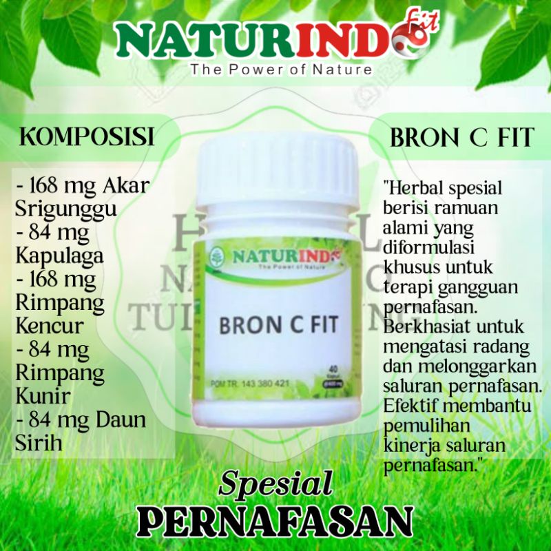 Obat Sesak Nafas Obat Asma Obat TBC Gurah Dahak Paru Obat Herbal Ampuh Bron C Fit Naturindo-1