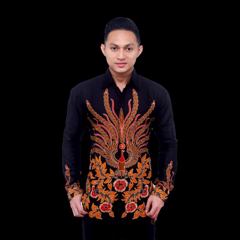 kemeja batik jumbo lengan panjang kemeja kerja M L XL XXL 3XL 4XL 5XL