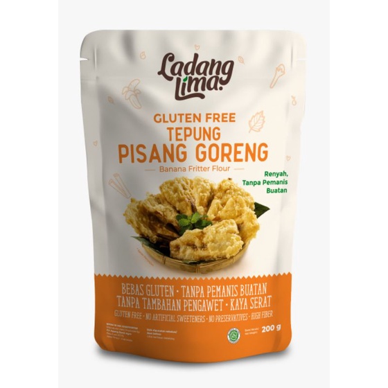 LADANG LIMA Tepung Bakwan &amp; Pisang Goreng 200 g Halal | Gluten Free