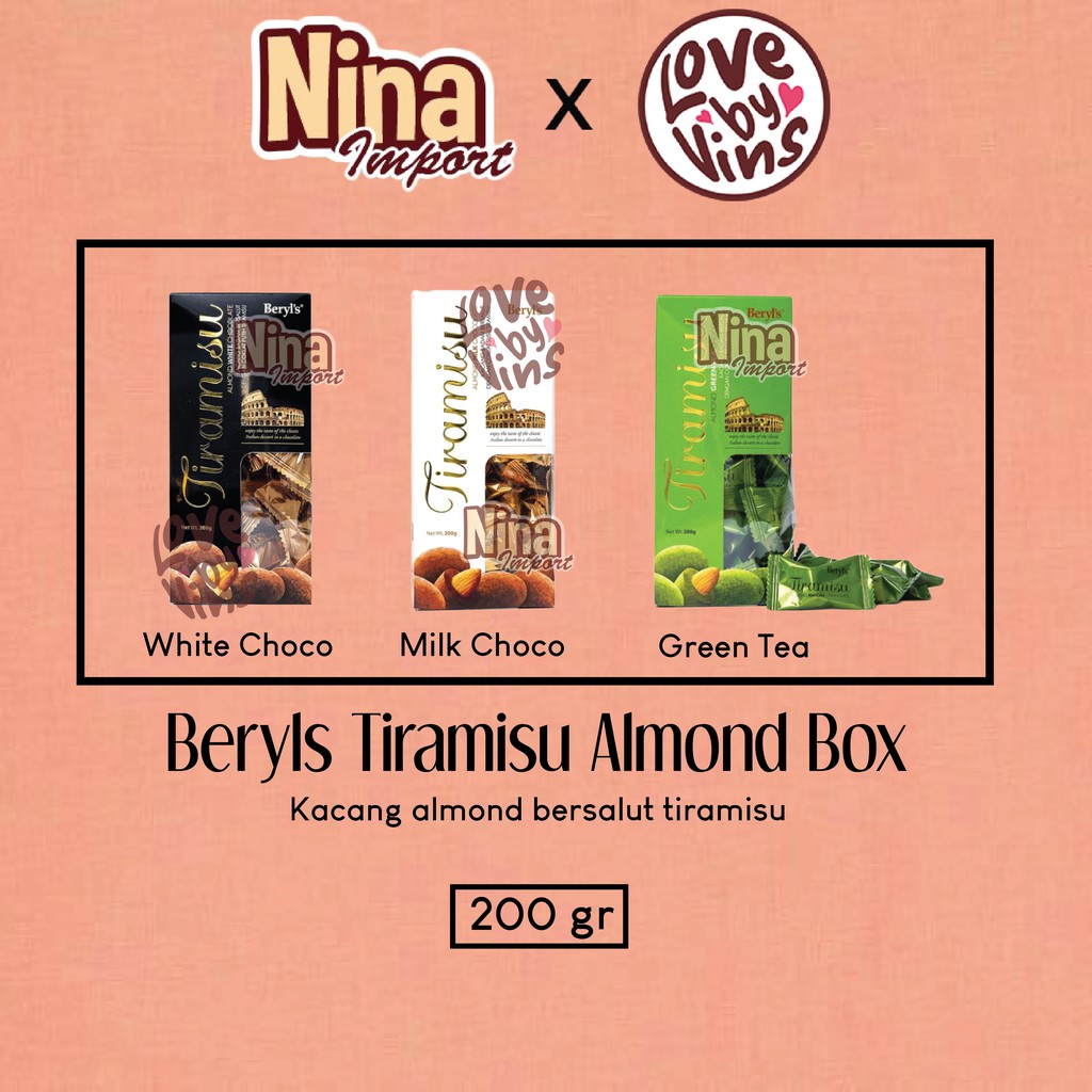 

Beryls Tiramisu Almond Box 200gr Chocolate