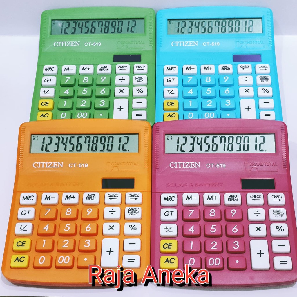 

Kalkulator Citizen 519 Warna CT-519 KALKULATOR MEJA DAGANG CALCULATOR 12 DIGIT CT519 CITIZEN519