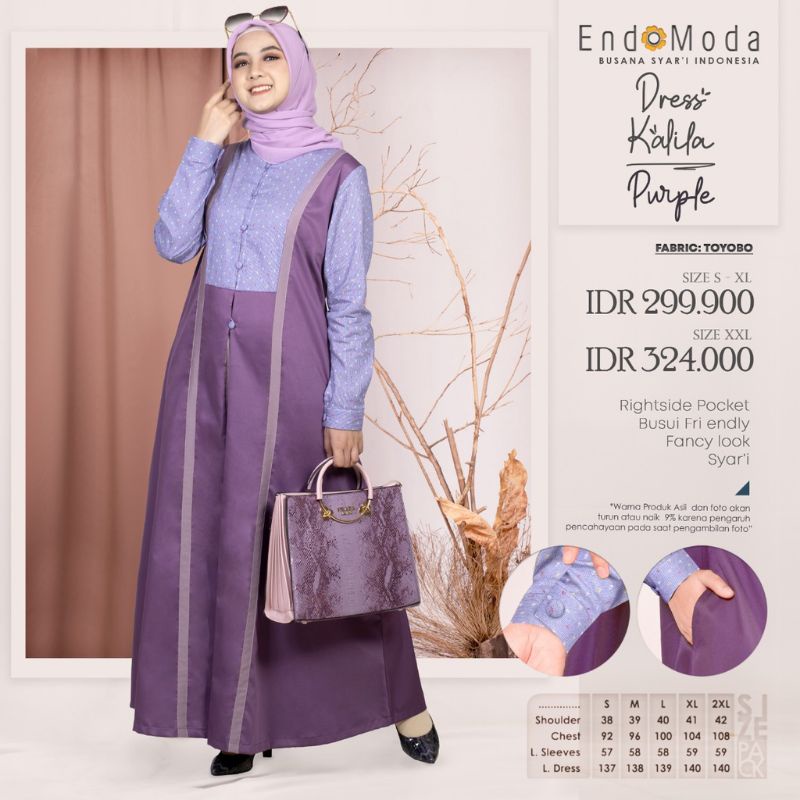 GAMIS ENDOMODA DRESS KALILA PURPLE