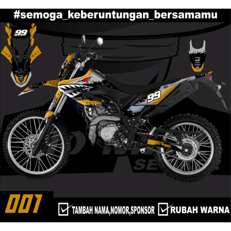 stiker setiker Decal Sticker Motor Cross WR155 Fullbody HIU  - Dekal Stiker WR 155 Desain Trail