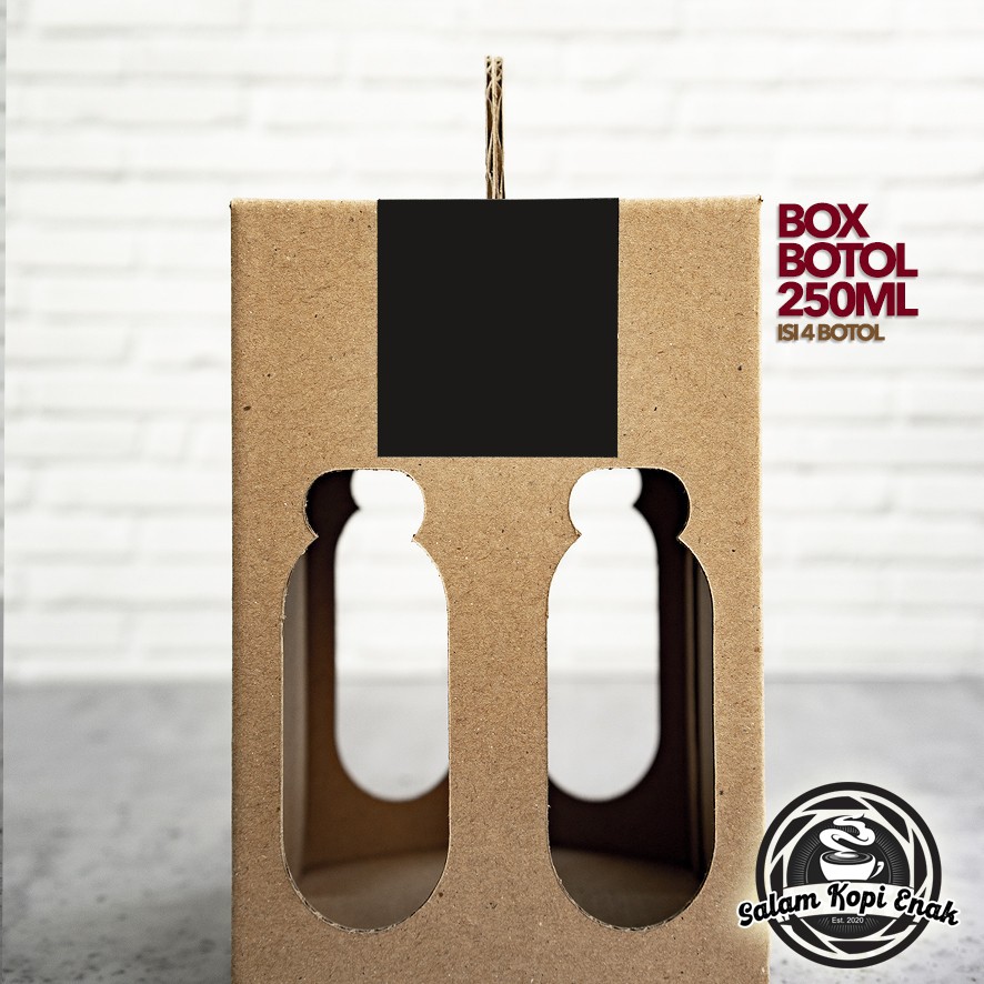 Paket 20 Box  Botol 250 ML -  Box Hampers Jinjing isi 4 botol (Paket isi 20 box)