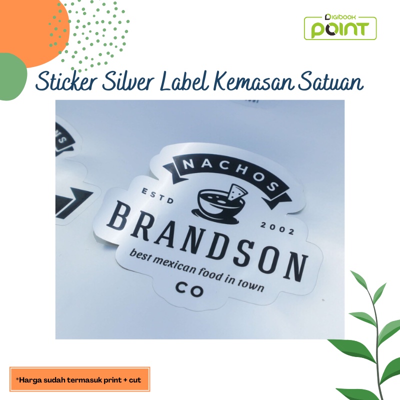 

CETAK / PRINT STIKER SILVER LABEL KEMASAN- POTONG KOTAK / BULAT