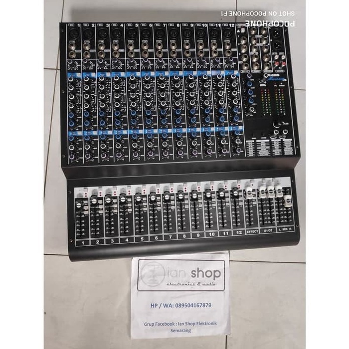 Mixer Audio Alesis Mixer-12 Mixer12 Mixer Alesis 12 Microverb4 12 Channel Full Mic Efek Alesis 199 Digital DSP