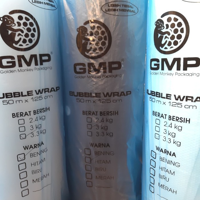 

Bubble wrap roll GMP W BENING atau hitam 125CM 50METER