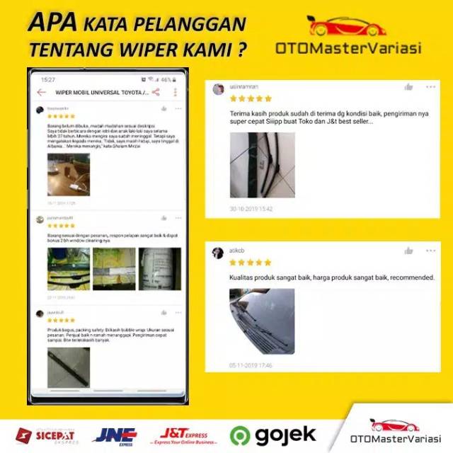 Wiper Karet Kaca Mobil Frameless Universal Model Banana Untuk Semua Merk Mobil Wiper Blade Pisang Wifer Mobil