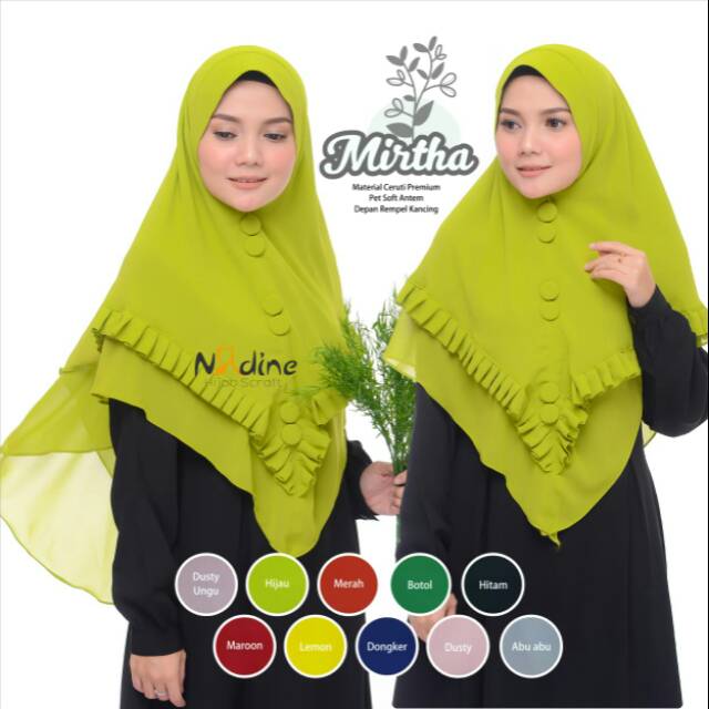 Hijab instan Mirtha bahan ceruti premium