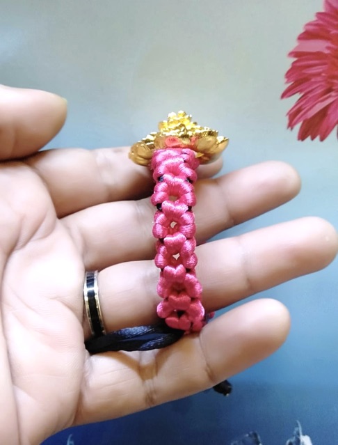 Gelang tangan wanita // gelang rajut bunga // gelang lapis emas // gelang replika perhiasan