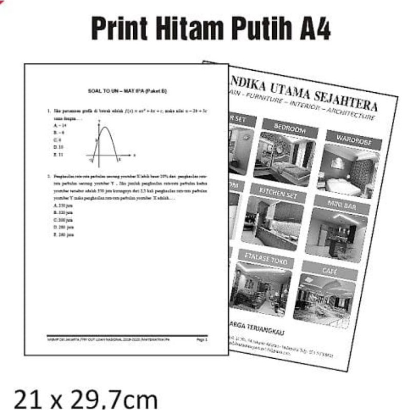 

JASA PRINT HITAM PUTIH HVS 75grs ,A4 MURAH COD