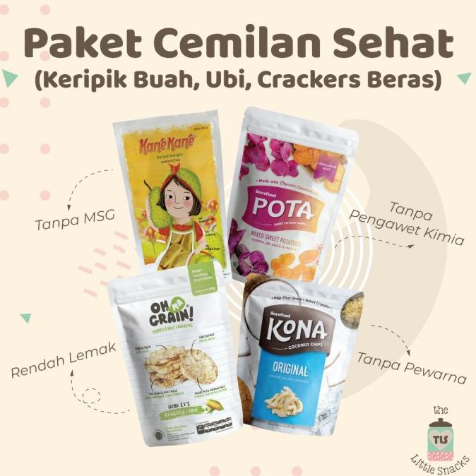 

Paket Cemilan Sehat Healthy Snack (Keripik Buah, Ubi, Crackers Beras)