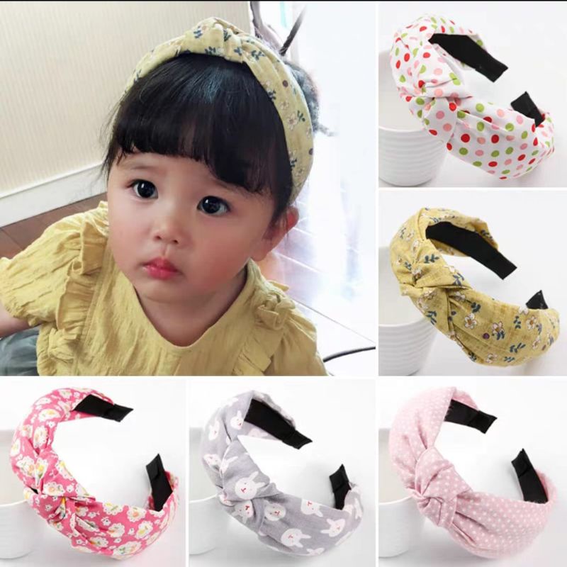 Bando Korea Simpul Motif Bunga Lebar 4cm Bando Simpul Wanita Bandana Frame Motif Bunga Daisy Headband