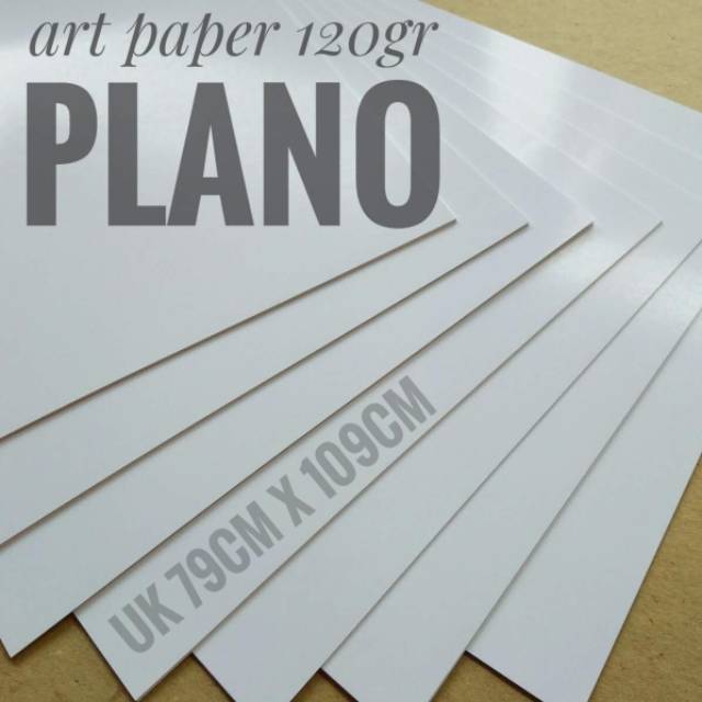 

( 50 Lembar ) Kertas Art Paper 120 Gsm Ukuran Plano / 79cm X 109cm