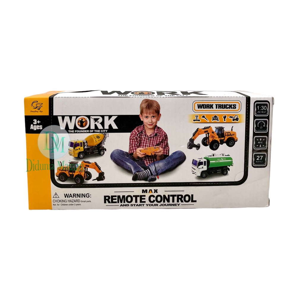 excavator remote control mainan anak rc truk beko konstruksi work truck