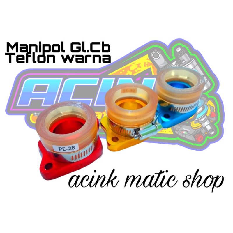 Manipol Gl pe 28 pwk 28 /Manipol Intake Teflon Karbu Pe 28.30.32.33.34.35Pwk 28 pnp GL