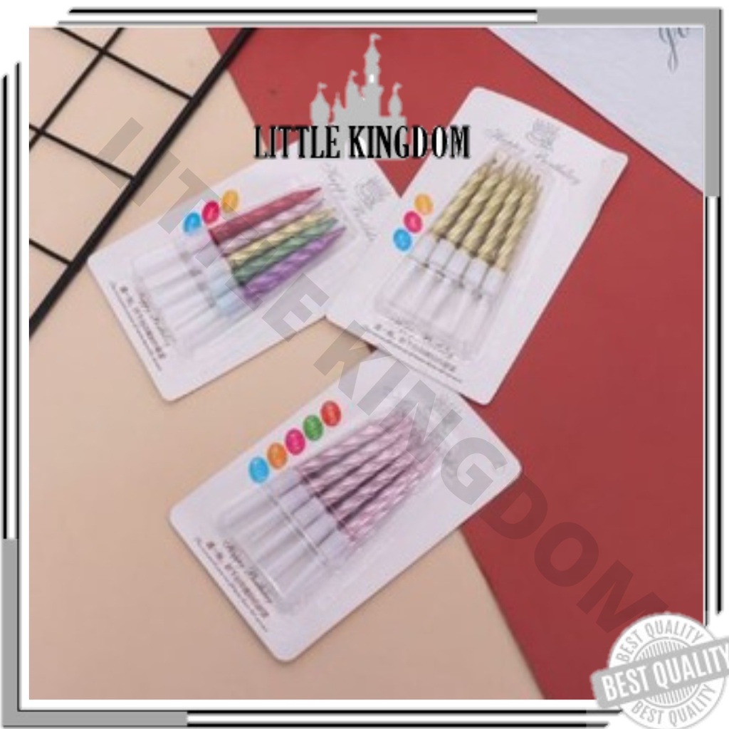 LK Lilin Ulang Tahun 10Pcs Lilin Birthday Candle Party Warna Warni Murah Import