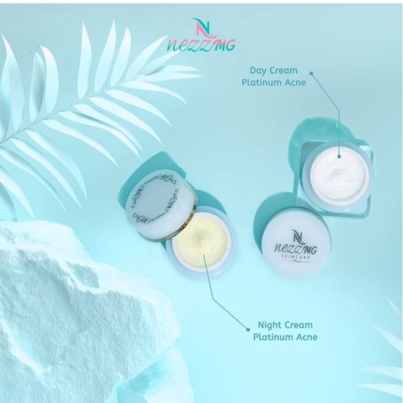 ECER cream malam atau siang acne platinum Nezzmg skincare