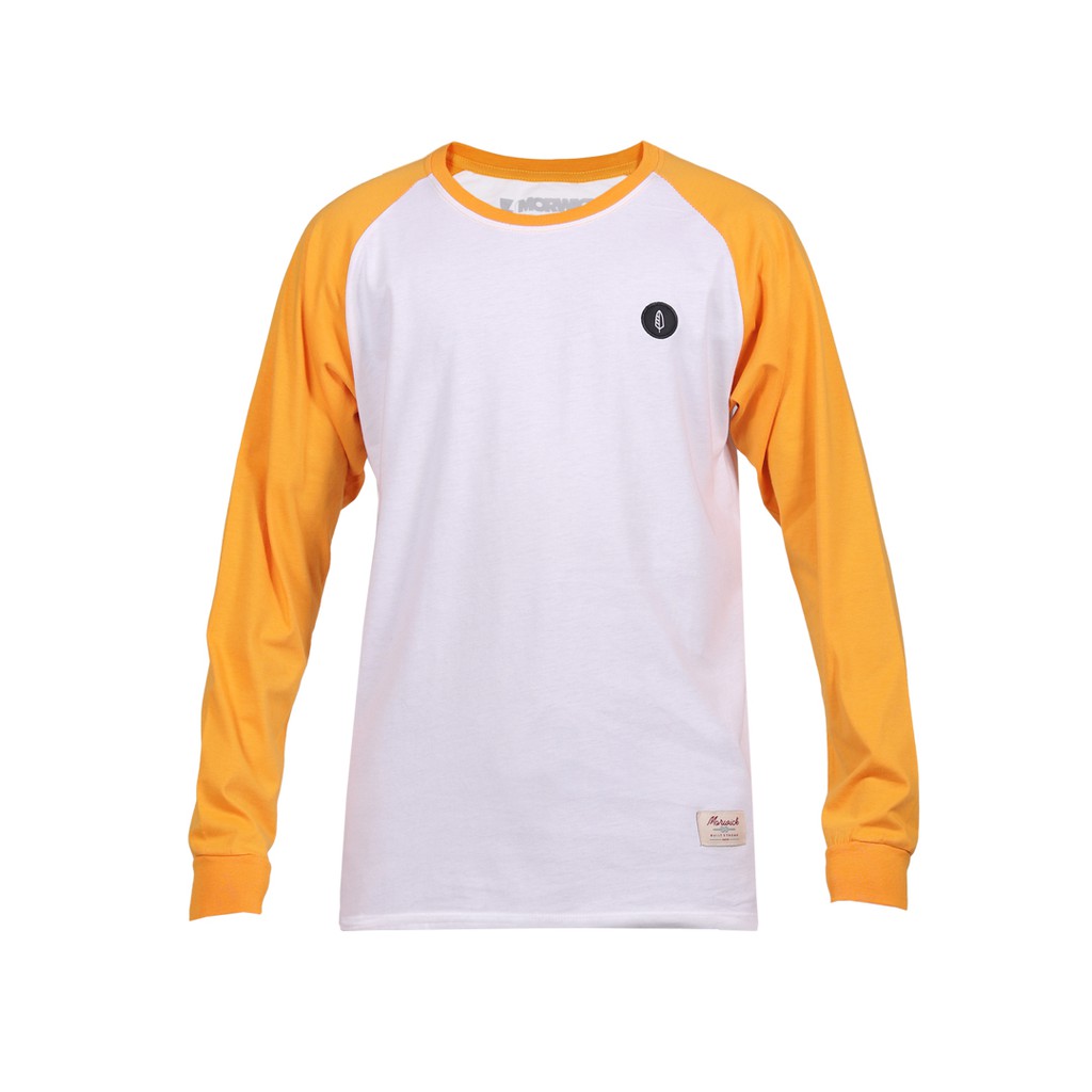 

Morwick Kaos Tangan Panjang Raglan Pattern Putih Kuning