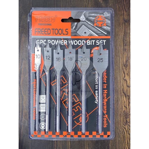 Mata Bor Kayu Kipas Set 6pcs