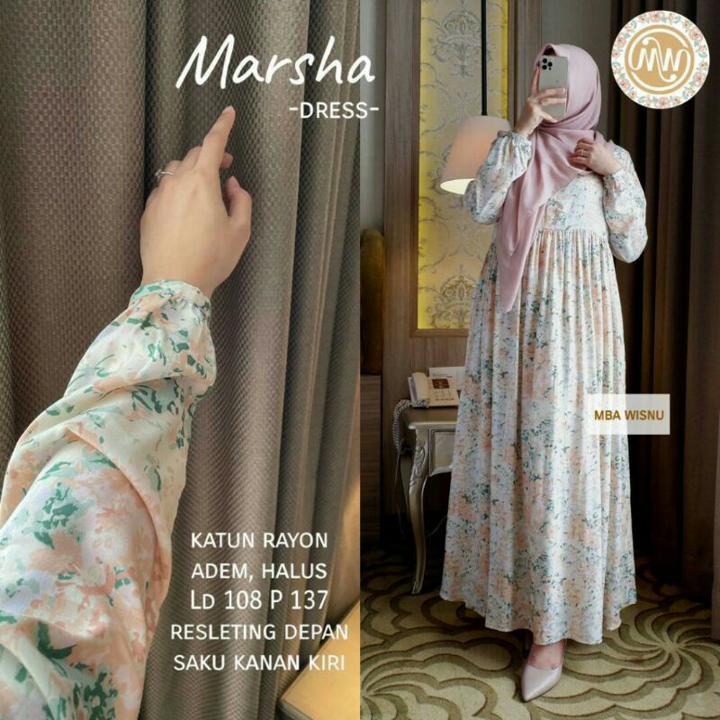 REISA MARSA DOTIE Maxi Dress Ori Mbk Wisnu