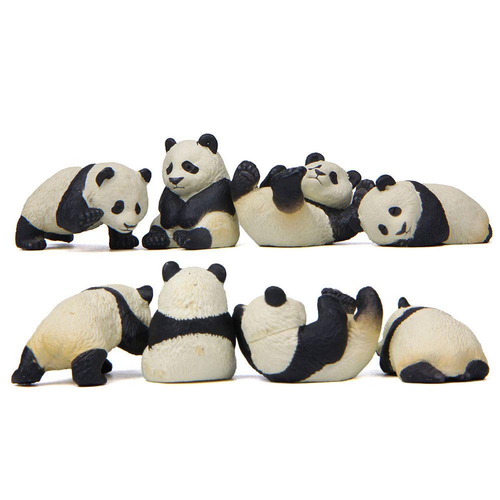 Suyo 4pcs /Set Miniatur Terrarium Resin Lucu Panda Lanskap Mikro