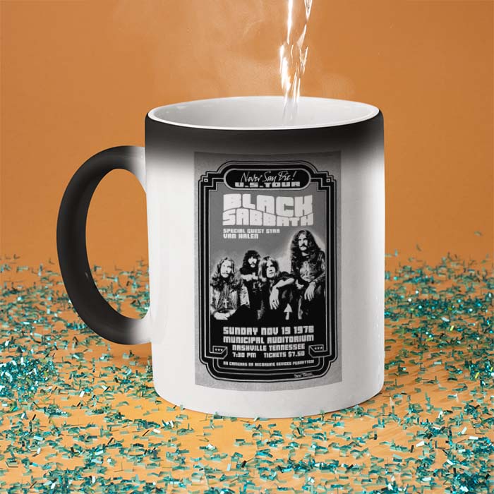Gelas Ajaib Black Sabbath 1978 Tour Poster Berubah Warna
