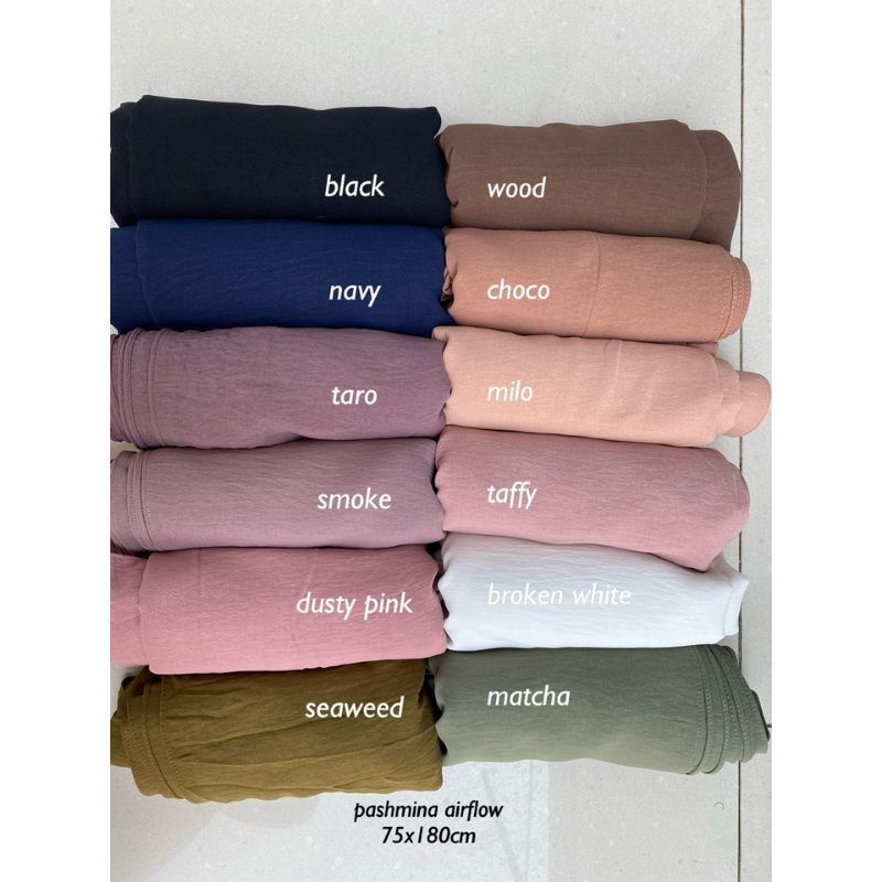 PASHMINA CRINCLE AIRFLOW COTTON SHAWL PREMIUM/HIJAB PASMINA CRINCLE AIRFLOW SHAWL 175X75-Matcha