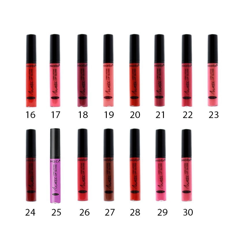 [SALE] PART 2 No. 16-30 Nabi Matte Long Lasting Lip Gloss 100% Original by Nabi Cosmetics US