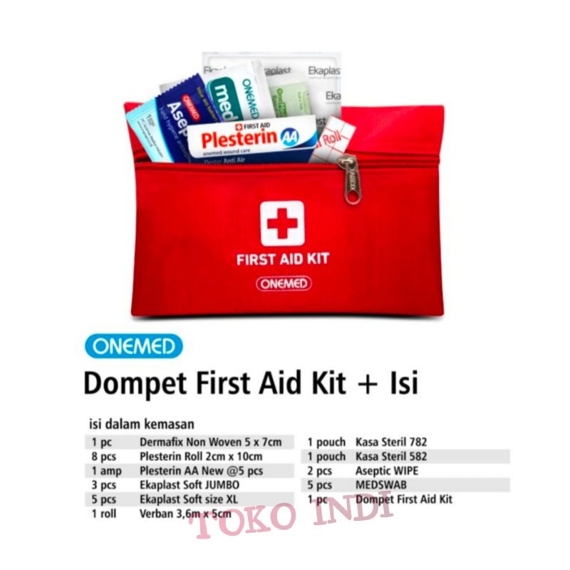 Dompet P3K+Isi/Dompet First Aid Kit Onemed+isi