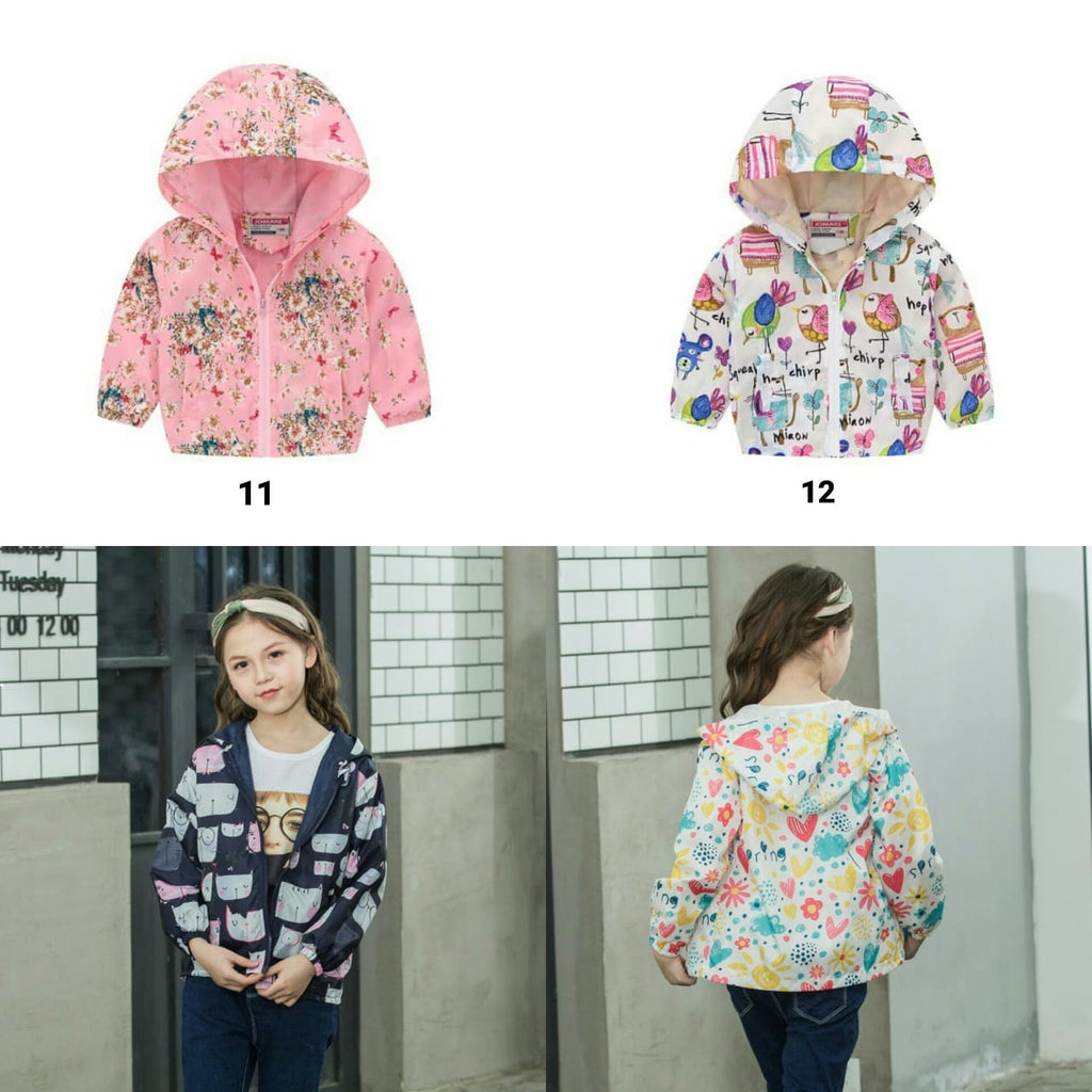 LID9050 No 11-20 Jaket Fashion Bayi/ Balita Parasut Anti Air ada topi/ hoodie