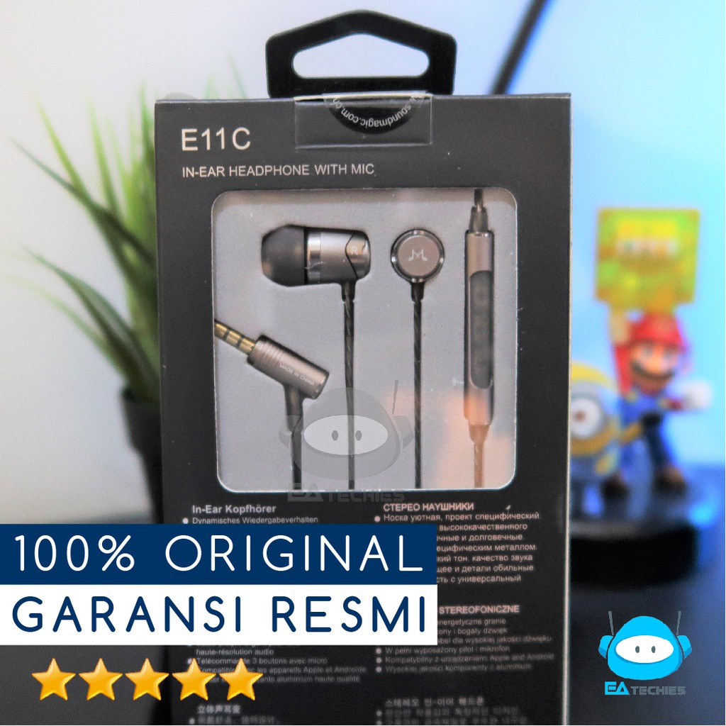 SoundMagic E11C Garansi Resmi 1 Tahun Sound Magic E11 C In Earphone With Mic + Volume Control / Headset / Handsfree Mikrofon / Earphones Microphone / Hifi Audio