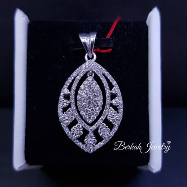 Liontin emas berlian eropa asli natural diamond sertifikat