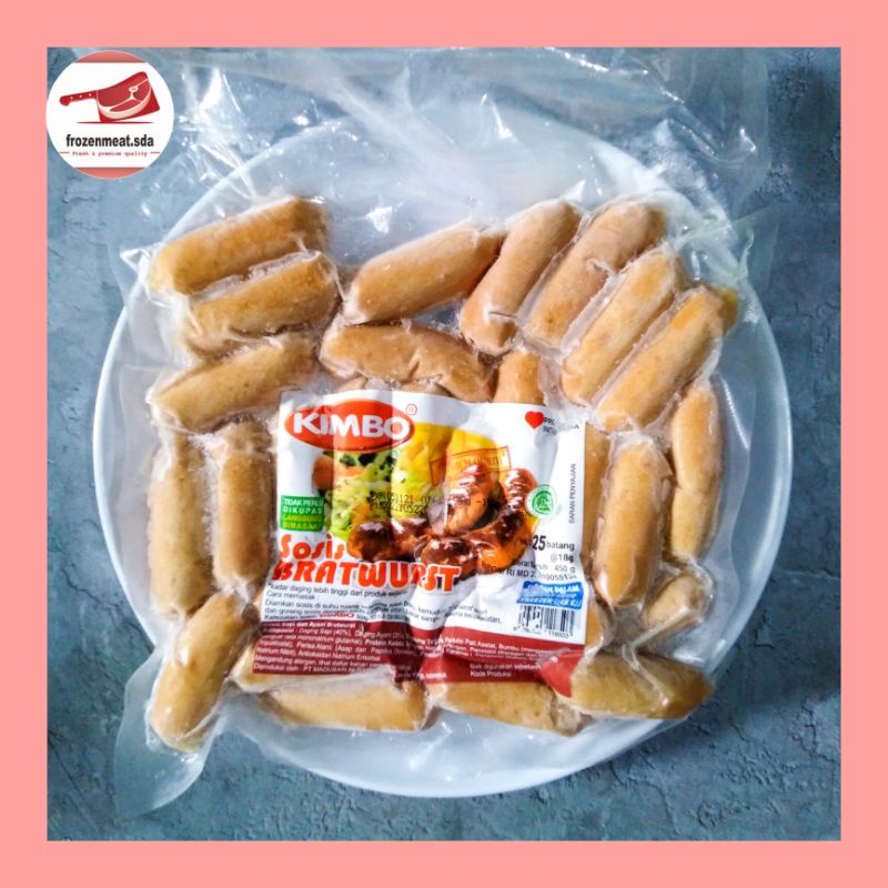 

Sosis Bratwurst Cocktail KIMBO 450gr (isi 25pcs) frozenmeat.sda