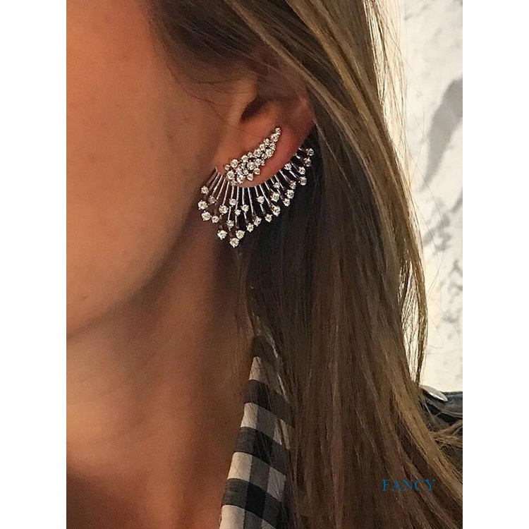 Sepasang / Set Anting Stud 925 Silver Untuk Perhiasan Pernikahan Wanita