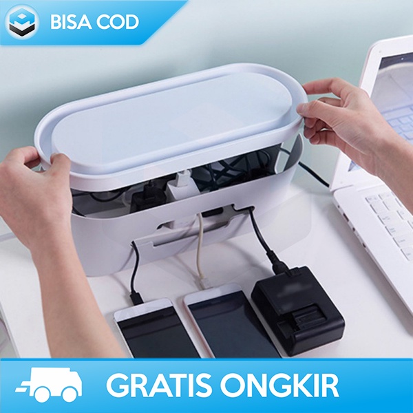 ORGANIZER CHARGER WIRE CABLE BOX MANAGEMENT MATERIAL ABS KOTAK CASAN